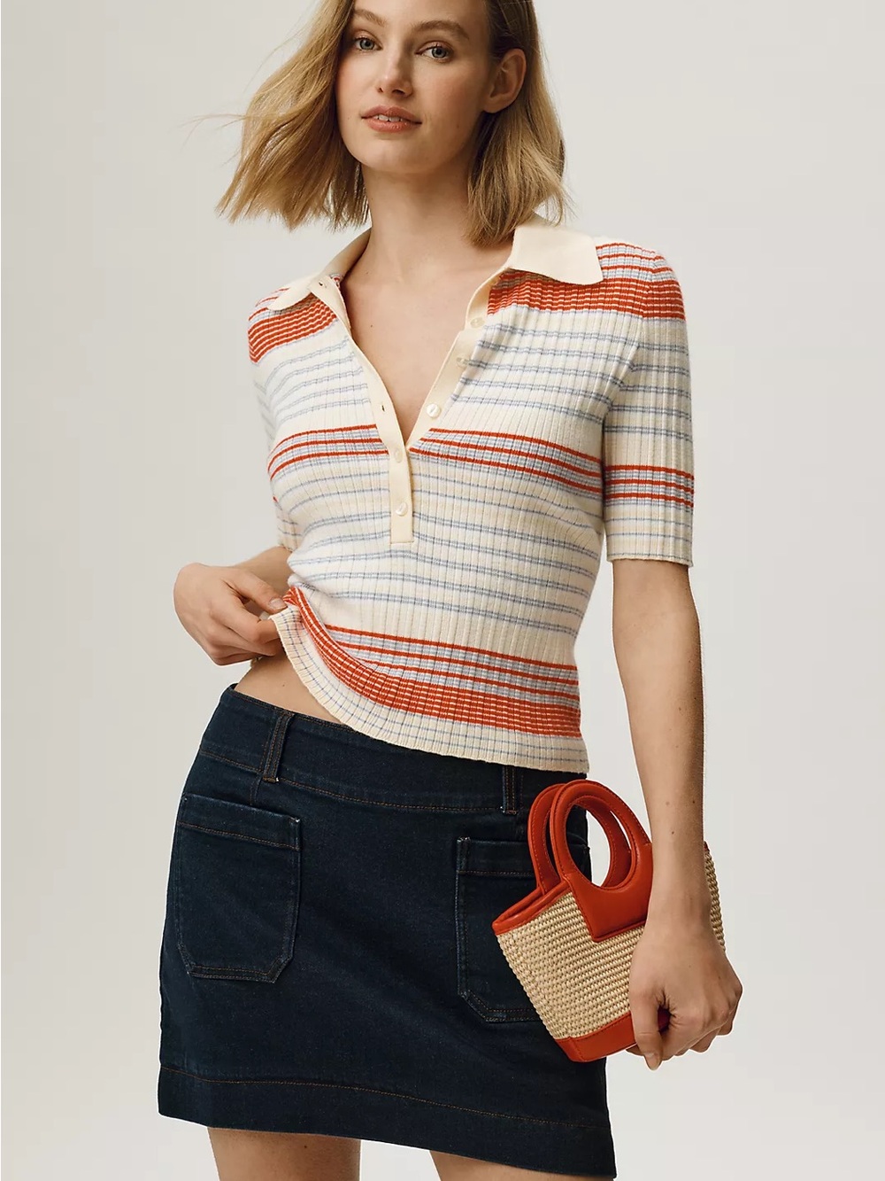 Anthropologie MAEVE Colette Denim Skirt